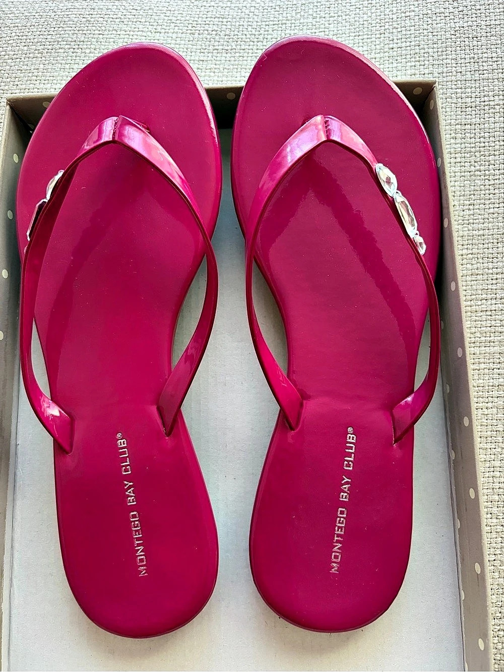 Monted Bay Club Pink Embellished Flat Sandals Like New